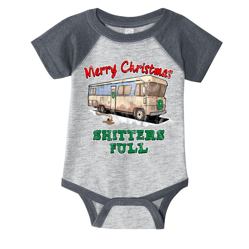 Christmas Vacation, Merry Christmas Shitters Full, Christmas Ugly Infant Baby Jersey Bodysuit