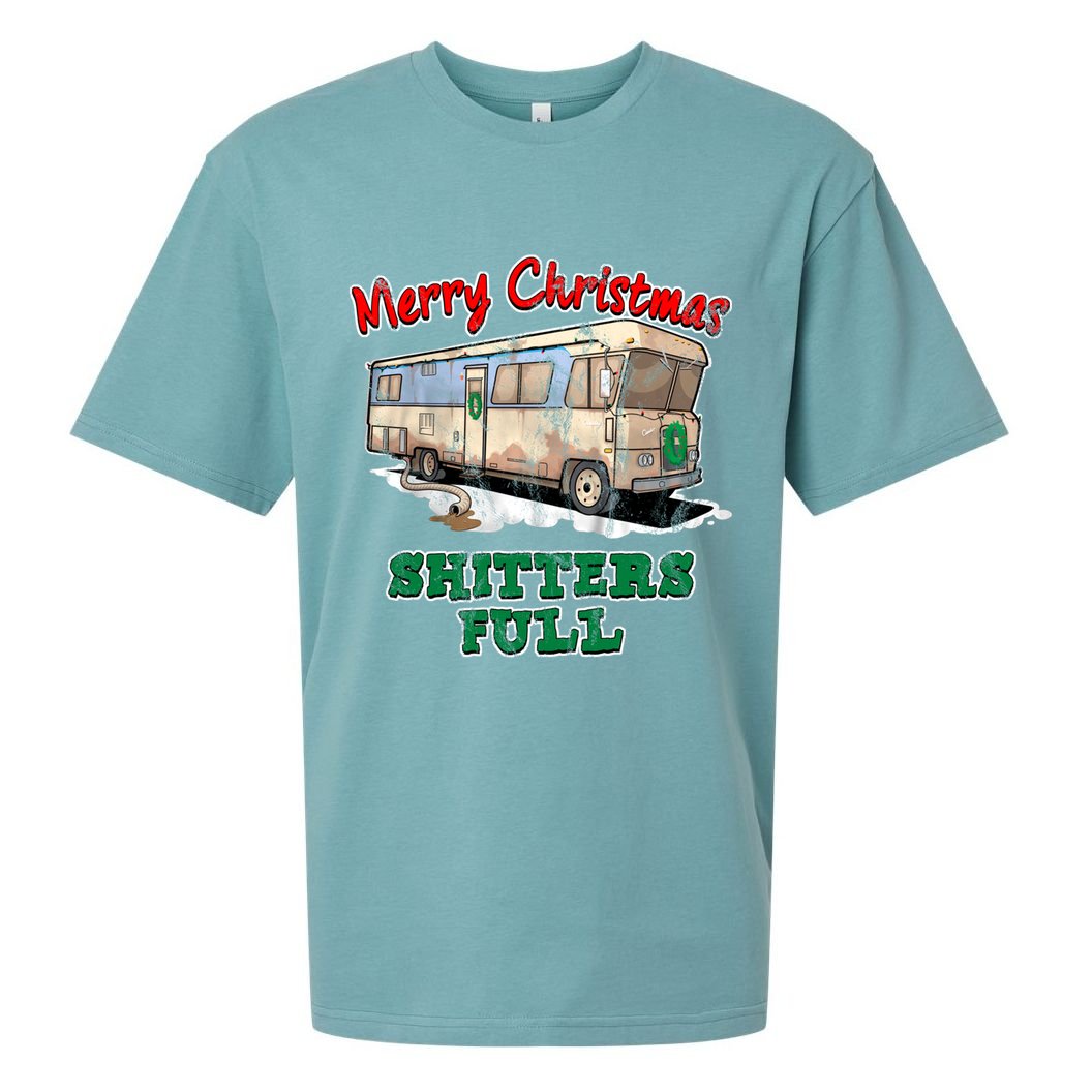 Christmas Vacation, Merry Christmas Shitters Full, Christmas Ugly Sueded Cloud Jersey T-Shirt