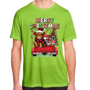 Merry Christmas Scottish Highland Cow Xmas Farm Animal Lover Funny Gift Adult ChromaSoft Performance T-Shirt