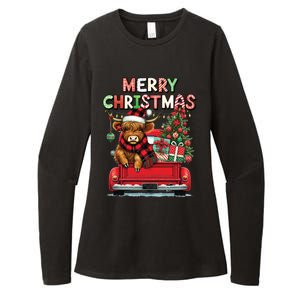 Merry Christmas Scottish Highland Cow Xmas Farm Animal Lover Funny Gift Womens CVC Long Sleeve Shirt