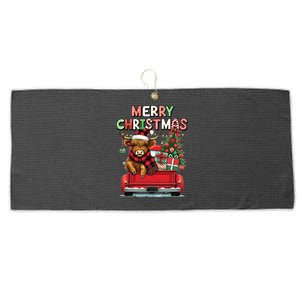 Merry Christmas Scottish Highland Cow Xmas Farm Animal Lover Funny Gift Large Microfiber Waffle Golf Towel