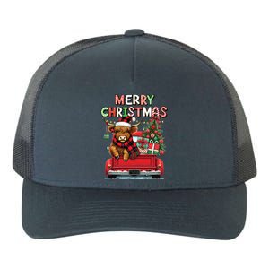 Merry Christmas Scottish Highland Cow Xmas Farm Animal Lover Funny Gift Yupoong Adult 5-Panel Trucker Hat