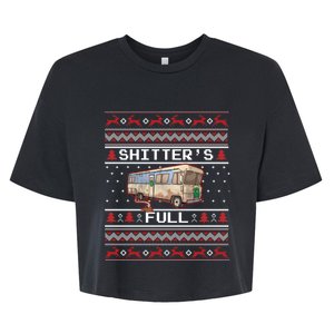 Christmas Vacation, Merry Christmas Shitters Full, Christmas Ugly Bella+Canvas Jersey Crop Tee