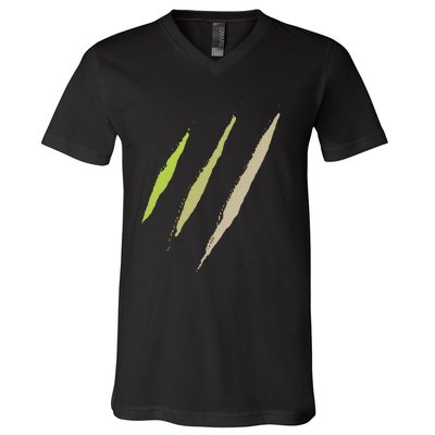 Monster Claw Scratch V-Neck T-Shirt