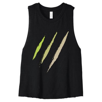 Monster Claw Scratch Women's Racerback Cropped Tank