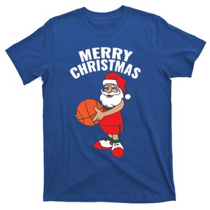 Merry Christmas Santa Claus Basketball Player Sport Gift Funny Gift T-Shirt