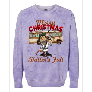 Christmas Vacation, Merry Christmas Shitters Full, Christmas Ugly Colorblast Crewneck Sweatshirt