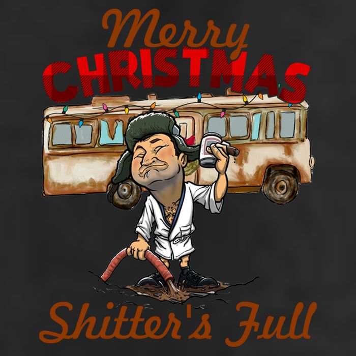 Merry Christmas Shitters Full Ugly 7 Panel Mesh Trucker Snapback Hat