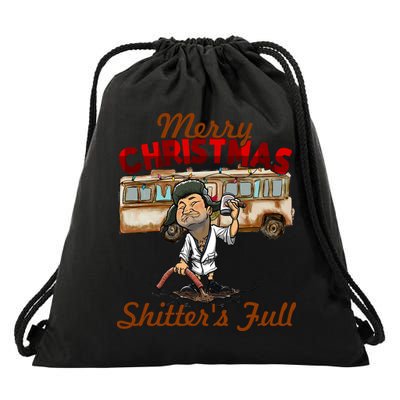 Merry Christmas Shitters Full Ugly Drawstring Bag