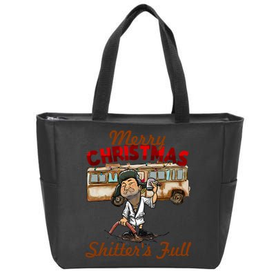 Merry Christmas Shitters Full Ugly Zip Tote Bag