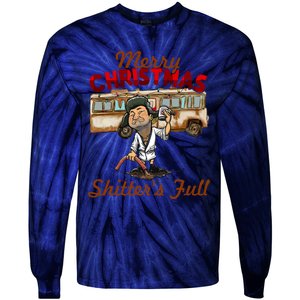 Christmas Vacation, Merry Christmas Shitters Full, Christmas Ugly Tie-Dye Long Sleeve Shirt