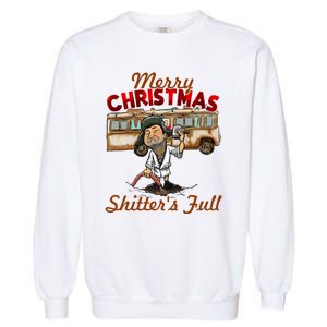 Christmas Vacation, Merry Christmas Shitters Full, Christmas Ugly Garment-Dyed Sweatshirt