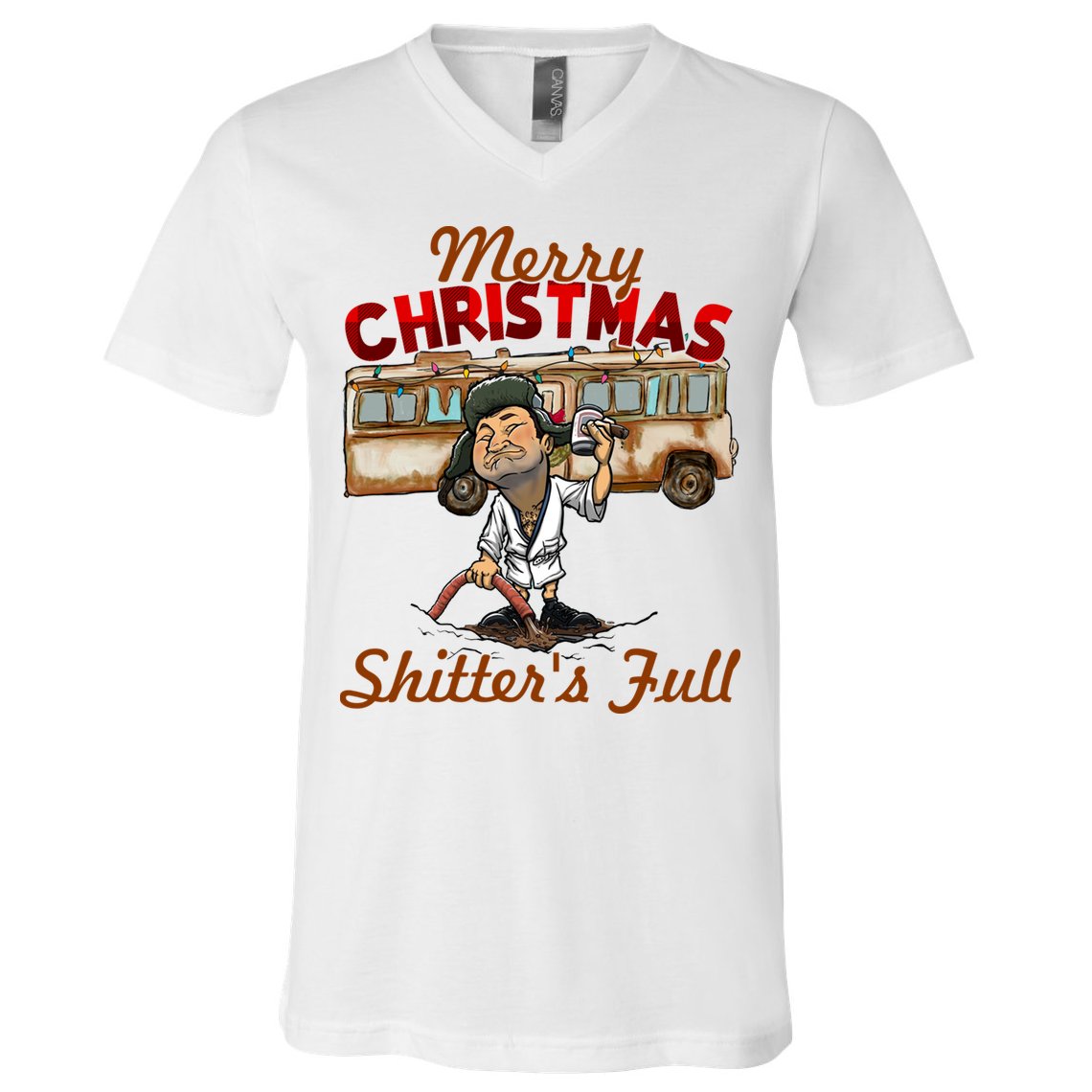 Merry Christmas Shitters Full Ugly V-Neck T-Shirt