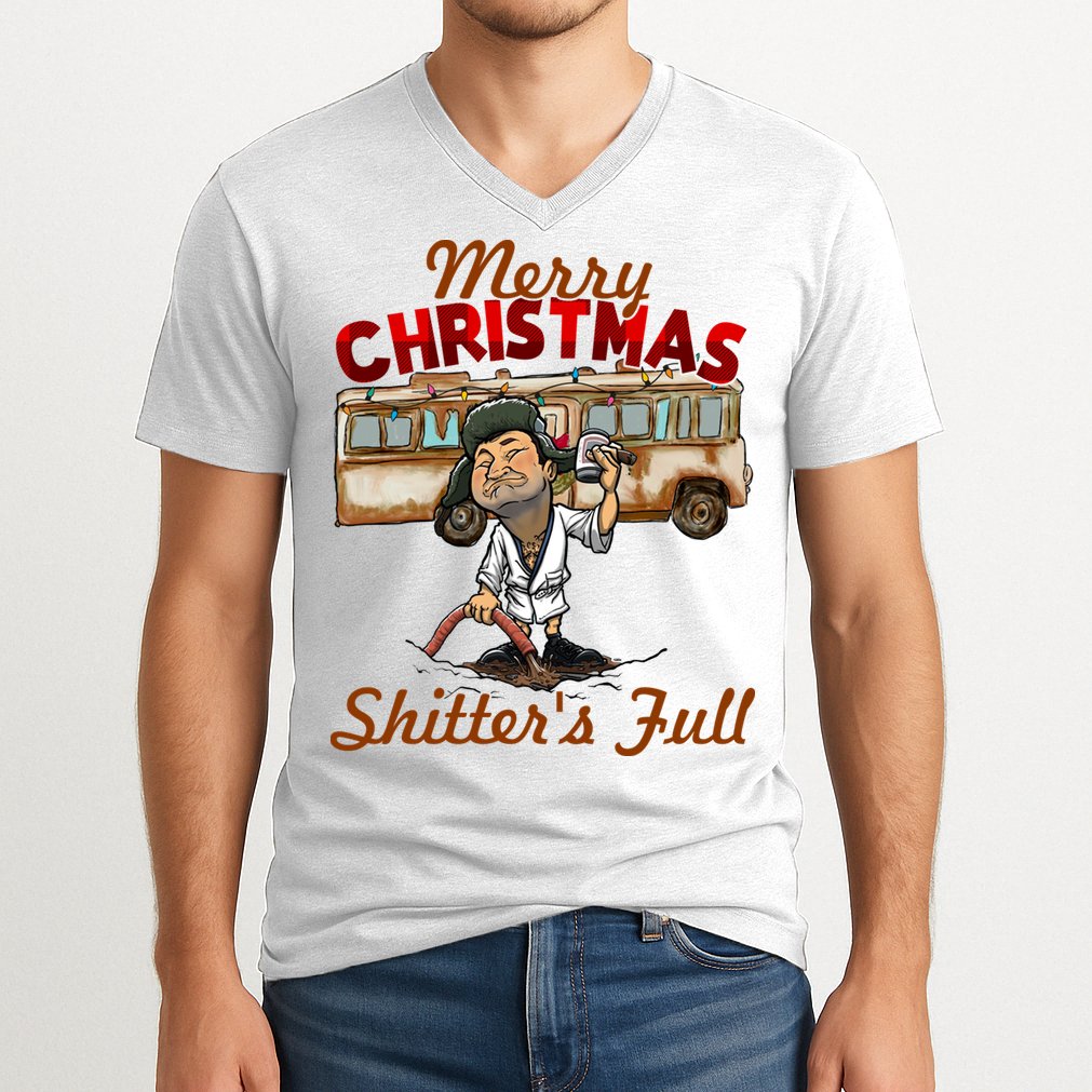 Merry Christmas Shitters Full Ugly V-Neck T-Shirt