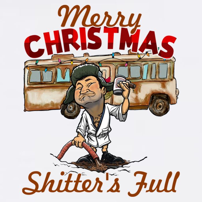 Merry Christmas Shitters Full Ugly Button