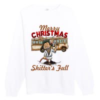 Christmas Vacation, Merry Christmas Shitters Full, Christmas Ugly Premium Crewneck Sweatshirt