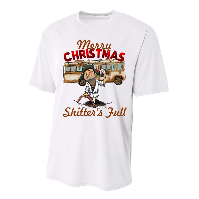 Christmas Vacation, Merry Christmas Shitters Full, Christmas Ugly Performance Sprint T-Shirt