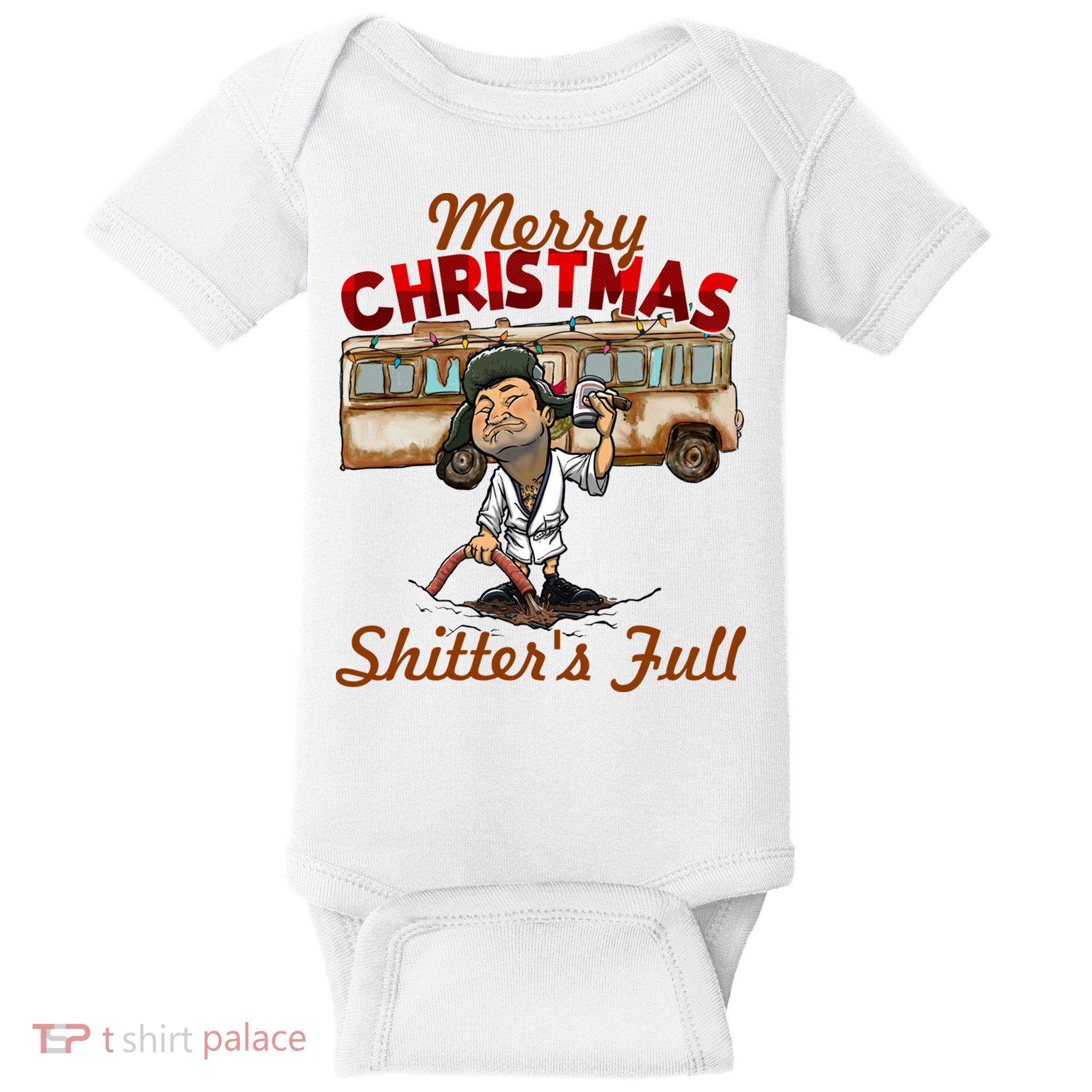 Merry Christmas Shitters Full Ugly Baby Bodysuit