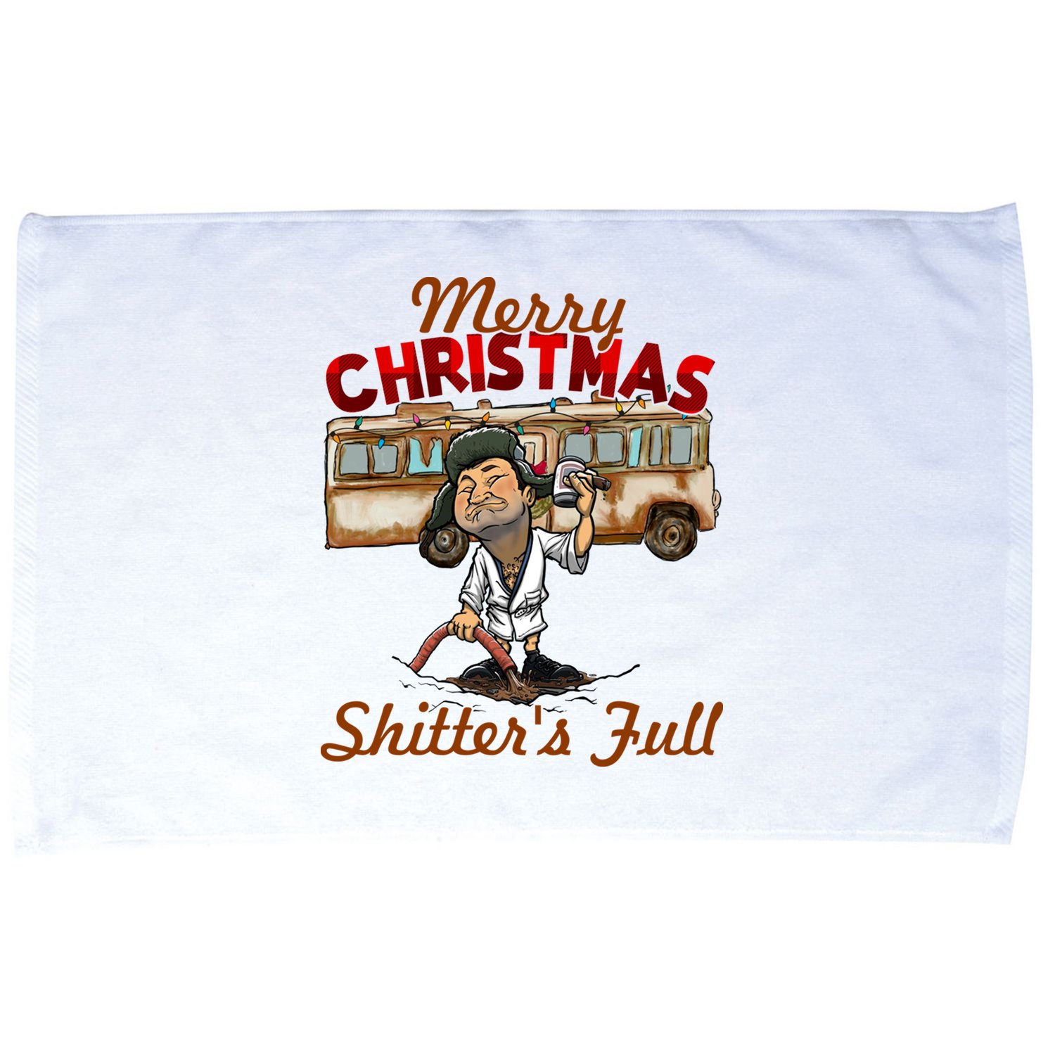 Merry Christmas Shitters Full Ugly Microfiber Hand Towel