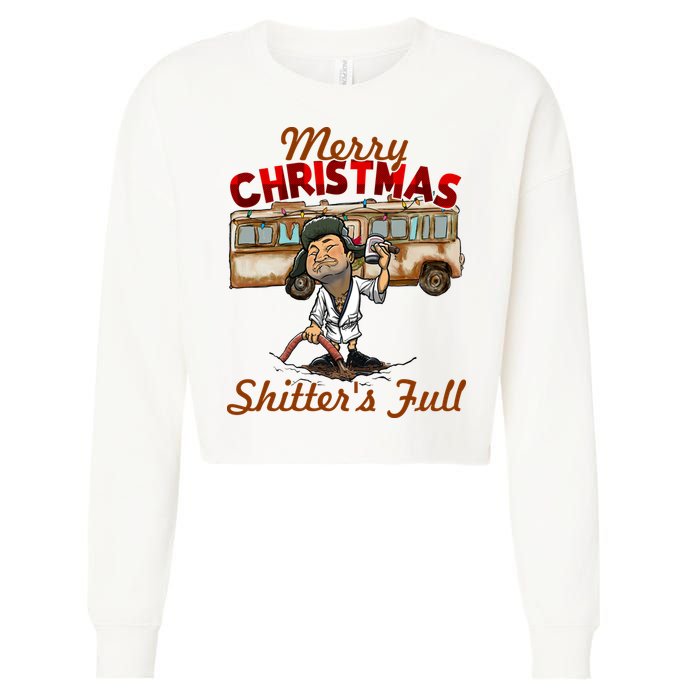 Merry Christmas Shitters Full Ugly Cropped Pullover Crew