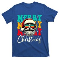 Merry Christmas Santa Face Retro Sunglasses Vintage Humor Funny Gift T-Shirt