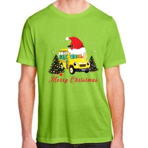 Merry Christmas School Bus Driver Xmas Pajamas Gifto Adult ChromaSoft Performance T-Shirt