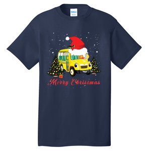 Merry Christmas School Bus Driver Xmas Pajamas Gifto Tall T-Shirt