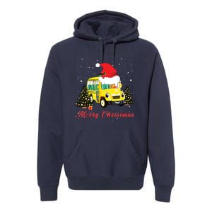 Merry Christmas School Bus Driver Xmas Pajamas Gifto Premium Hoodie