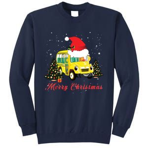 Merry Christmas School Bus Driver Xmas Pajamas Gifto Tall Sweatshirt