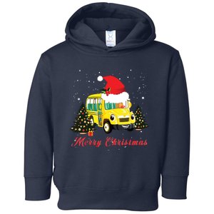 Merry Christmas School Bus Driver Xmas Pajamas Gifto Toddler Hoodie