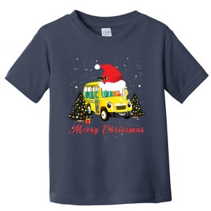 Merry Christmas School Bus Driver Xmas Pajamas Gifto Toddler T-Shirt