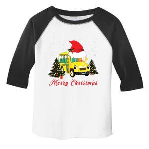 Merry Christmas School Bus Driver Xmas Pajamas Gifto Toddler Fine Jersey T-Shirt