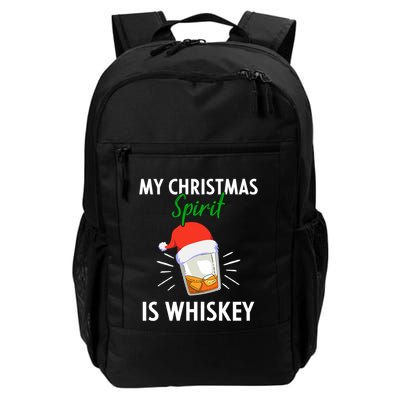 My Christmas Spirit Is Whiskey Funny Er Xmas Gift Backpack