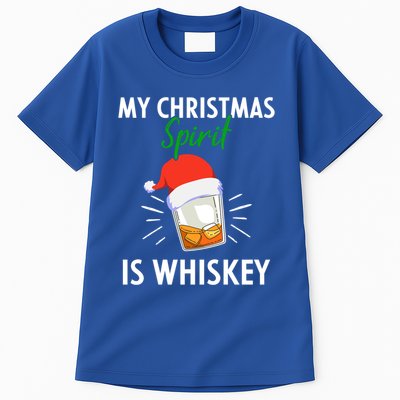 My Christmas Spirit Is Whiskey Funny Er Xmas Gift Tall T-Shirt