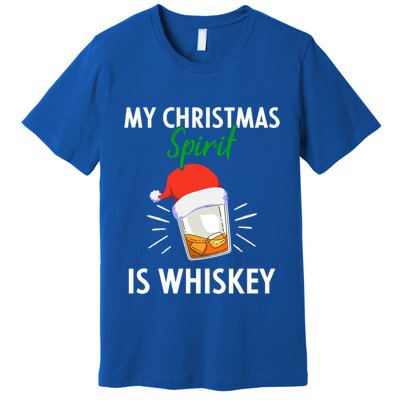My Christmas Spirit Is Whiskey Funny Er Xmas Gift Premium T-Shirt