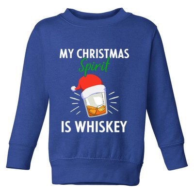 My Christmas Spirit Is Whiskey Funny Er Xmas Gift Toddler Sweatshirt