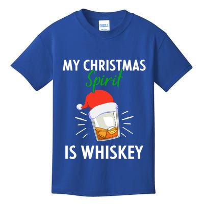My Christmas Spirit Is Whiskey Funny Er Xmas Gift Kids T-Shirt