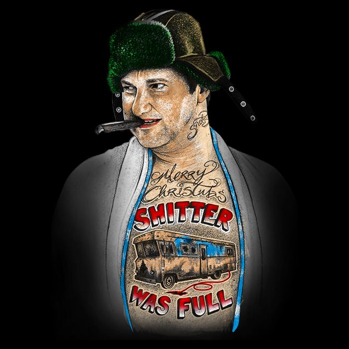 Merry Christmas Shitter Was Full 7-Panel Snapback Hat