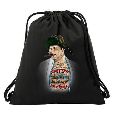 Merry Christmas Shitter Was Full Drawstring Bag