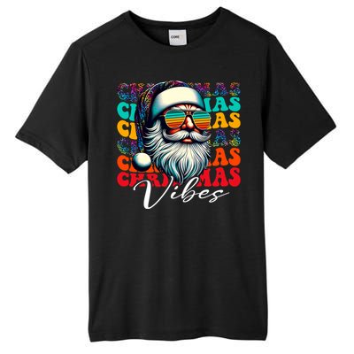 Merry Christmas Santa Face Retro Sunglasses Vintage Humor Gift Tall Fusion ChromaSoft Performance T-Shirt