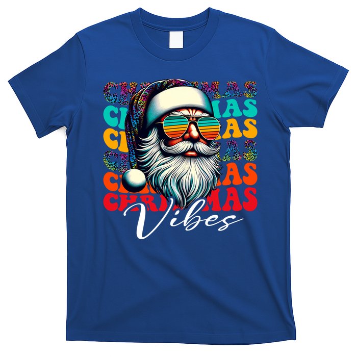 Merry Christmas Santa Face Retro Sunglasses Vintage Humor Gift T-Shirt