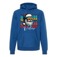 Merry Christmas Santa Face Retro Sunglasses Vintage Humor Gift Premium Hoodie