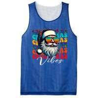 Merry Christmas Santa Face Retro Sunglasses Vintage Humor Gift Mesh Reversible Basketball Jersey Tank