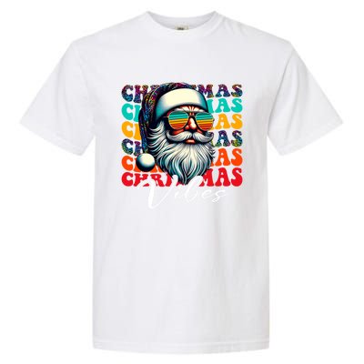 Merry Christmas Santa Face Retro Sunglasses Vintage Humor Gift Garment-Dyed Heavyweight T-Shirt