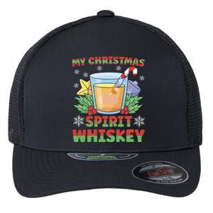 My Christmas Spirit Is Whiskey Gift Flexfit Unipanel Trucker Cap