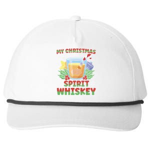 My Christmas Spirit Is Whiskey Gift Snapback Five-Panel Rope Hat