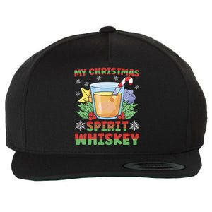 My Christmas Spirit Is Whiskey Gift Wool Snapback Cap