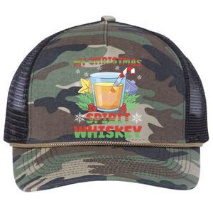 My Christmas Spirit Is Whiskey Gift Retro Rope Trucker Hat Cap