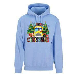 Merry Christmas School Bus Driver Santa Claus And Xmas Trees Unisex Surf Hoodie