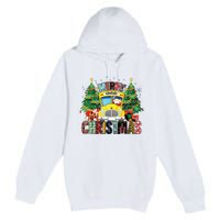 Merry Christmas School Bus Driver Santa Claus And Xmas Trees Premium Pullover Hoodie